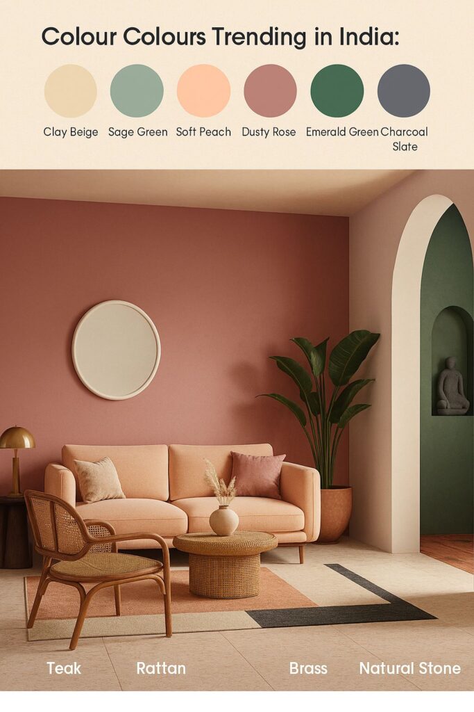 best 2025 interior colour palette trends for Indian homes with modern finishes